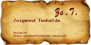 Zsigmond Teobalda névjegykártya